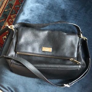 Kate Spade New York Highland Place Mini Maria Leather Crossbody, Black